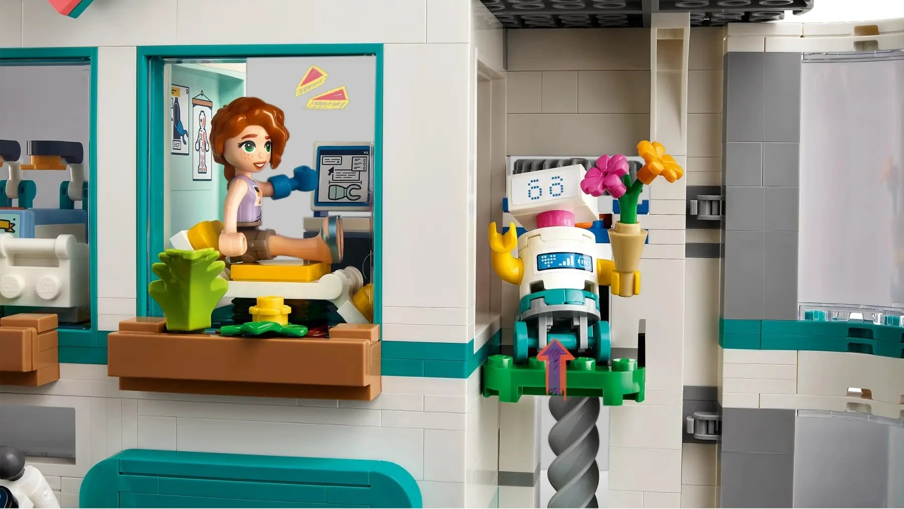 Igralni komplet bolnišnica Heartlake City, LEGO Friends 42621, 5 minifigur, za otroke, večbarvno