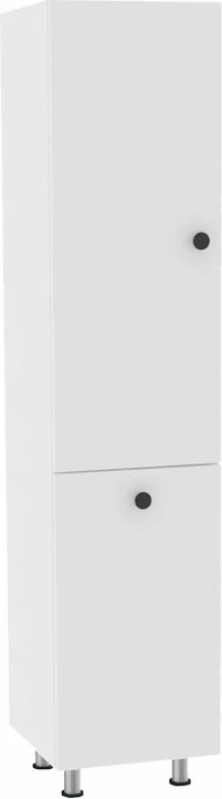 Kopalniška stolpna omara Gingo, melamin, bela, 33x35x159 cm
