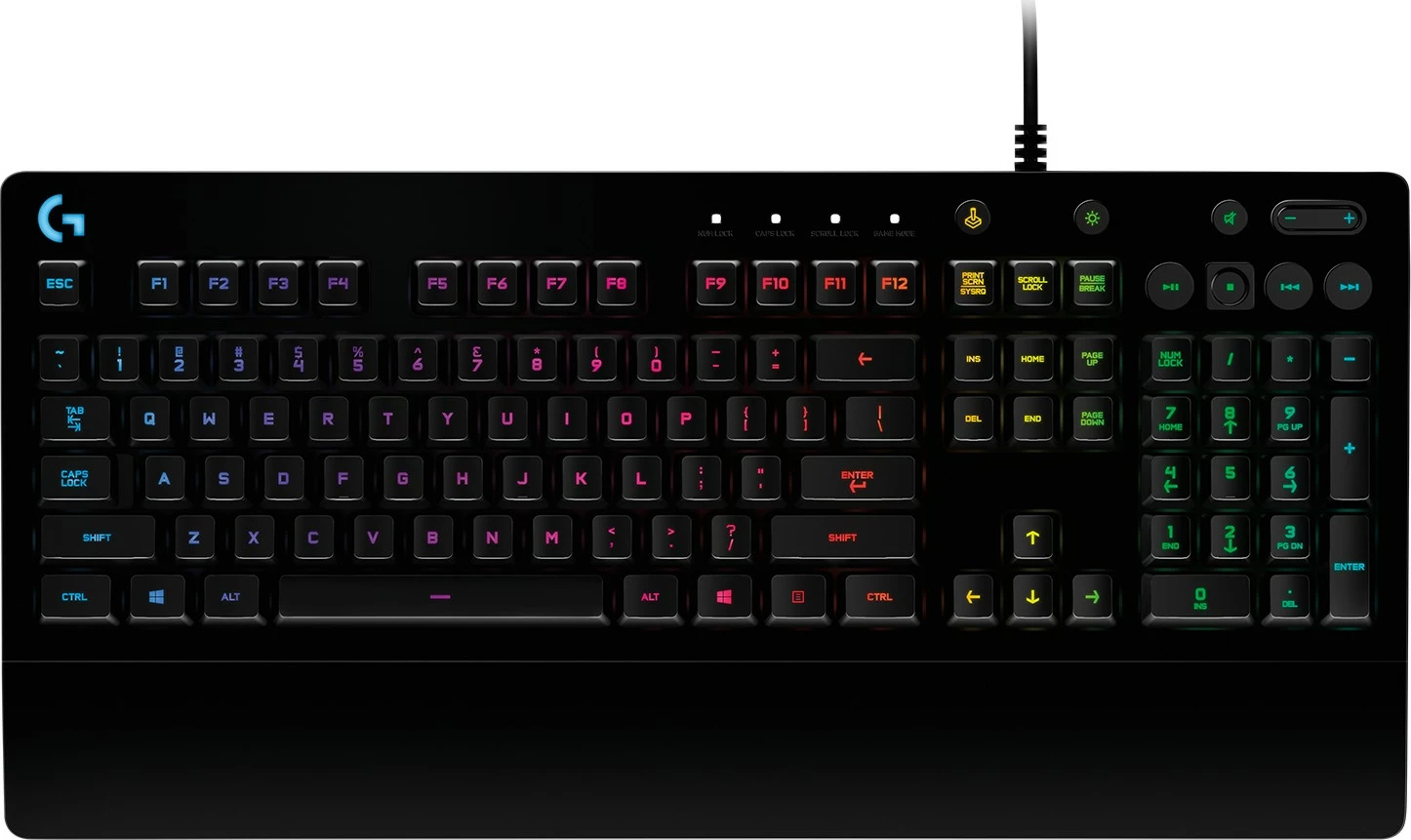 Gaming tipkovnica, Logitech G213 Prodigy, polna velikost, žična, USB, mehanska, RGB LED, črna