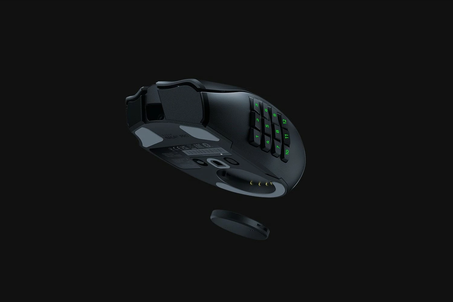 Gaming miška Razer Naga V2 Pro, brezžična/Bluetooth/USB Type-C, črna