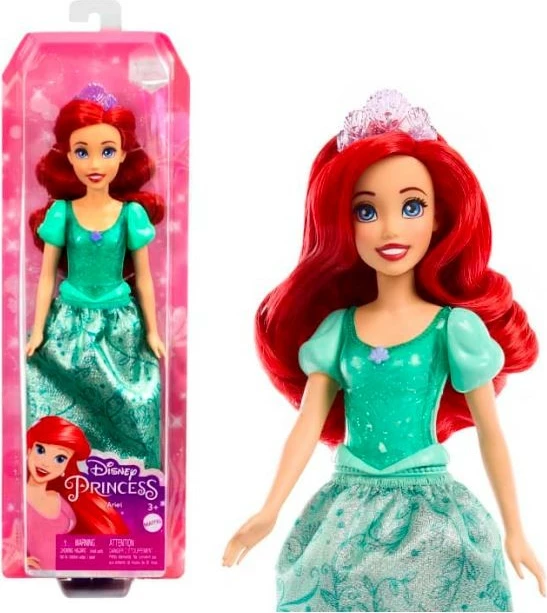 Punčka Disney Princess Ariel, Mattel HLW02/HLW10, z zeleno obleko