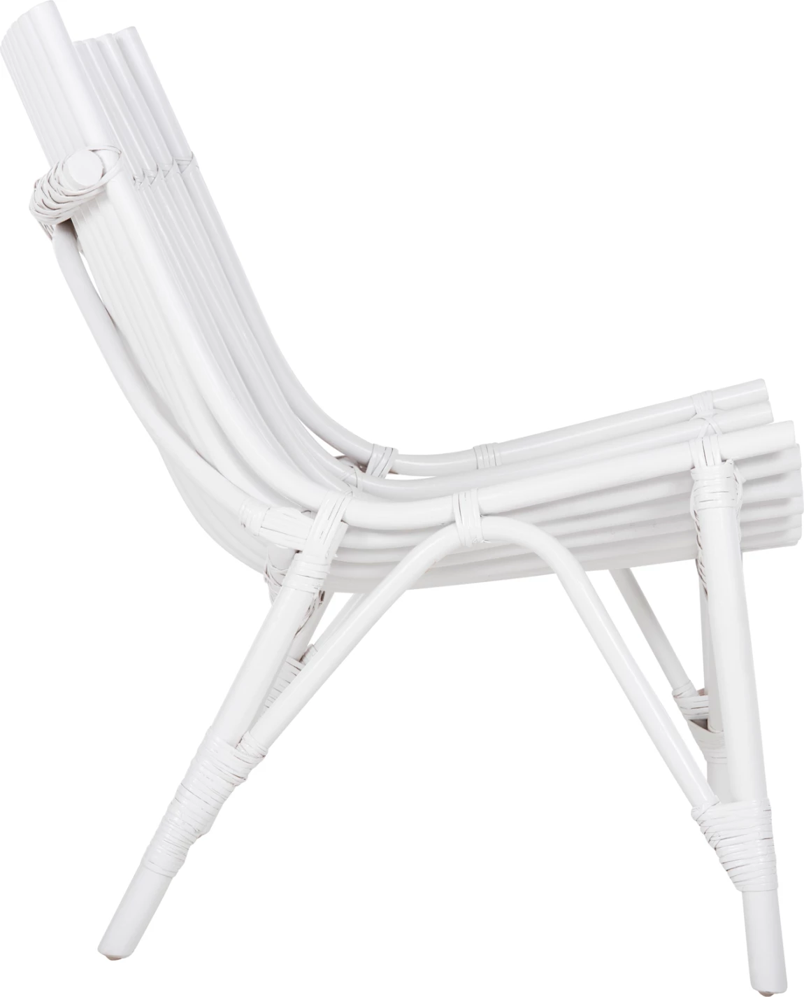 Stol za zunanje prostore CELLION FH9812.03 iz ratan palic v beli barvi 76x72x83Hcm