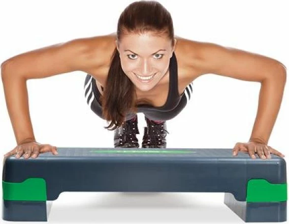 Step za aerobiko HMS, zelen/siv