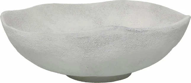 Dekorativna posoda DANEET, aluminij, bela, 24x24x9 cm