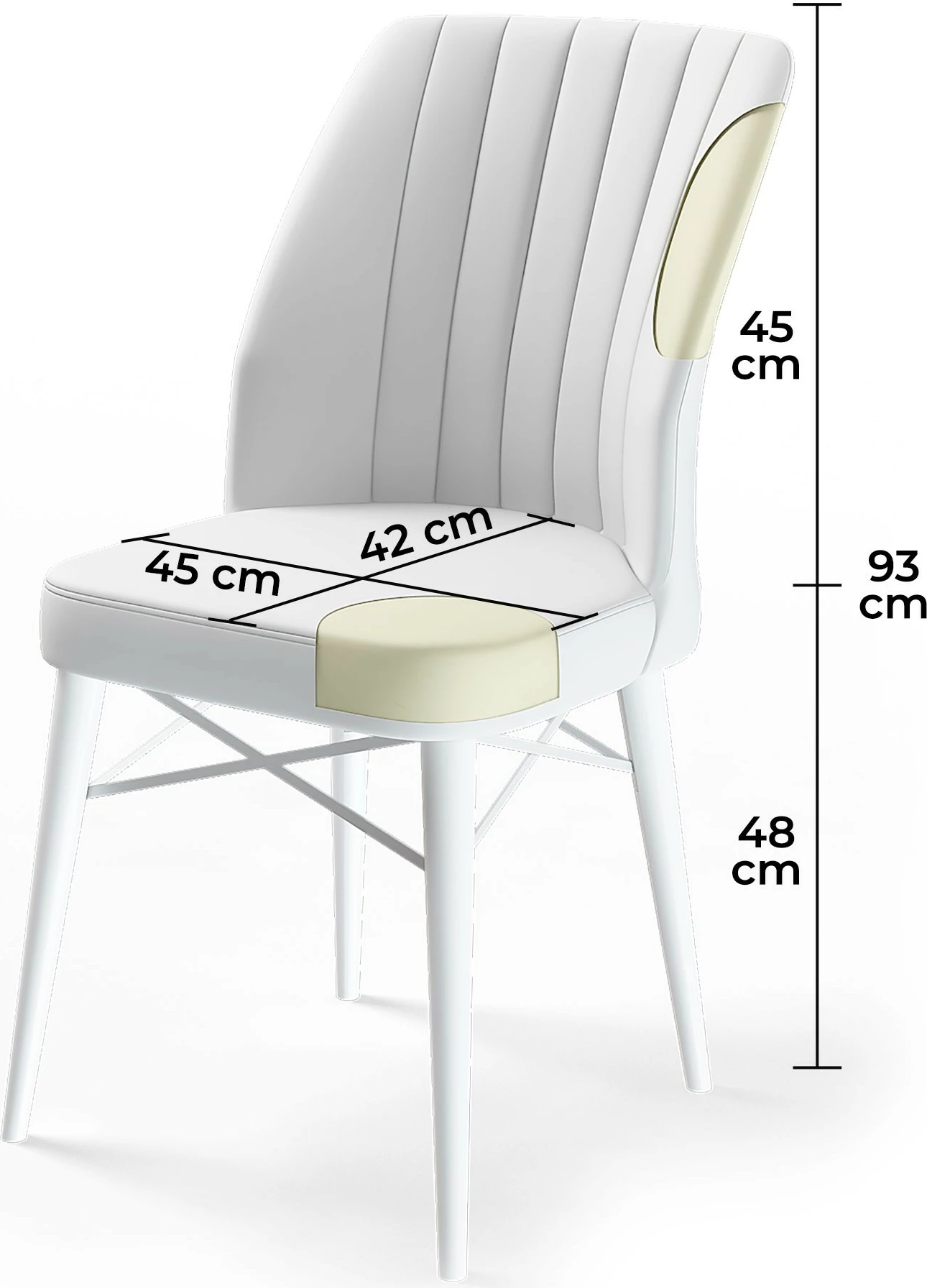 Set stolov (6 kosov) Hanah Home Flex, fume in bela