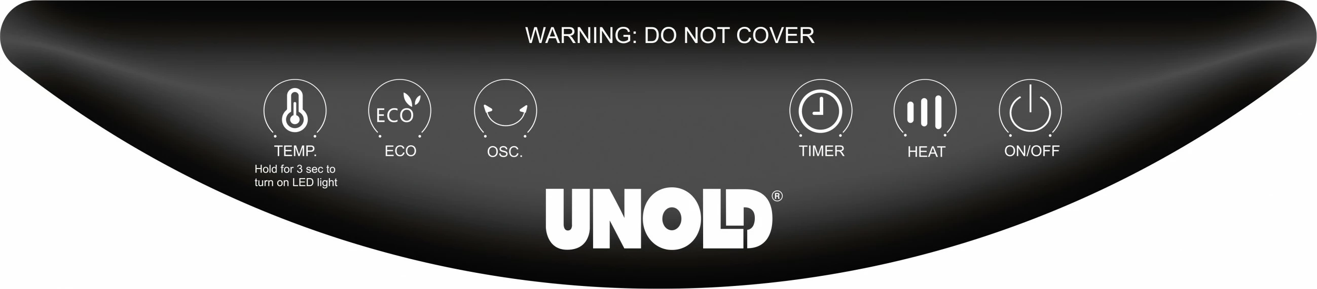 Keramični električni grelec UNOLD 86545, 1,2 m, črn