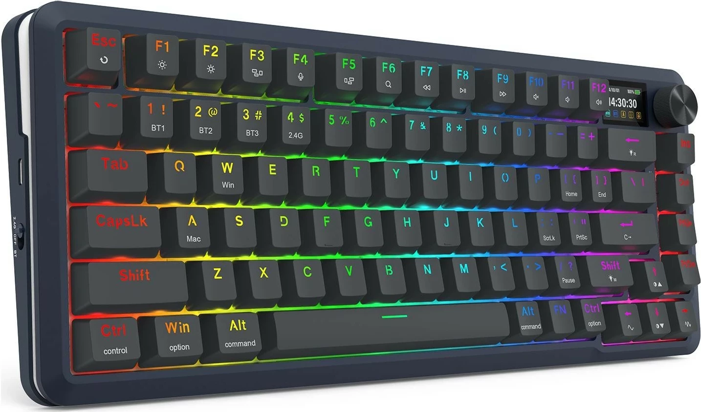 Mehanska tipkovnica z RGB osvetlitvijo, Redragon Flekact K708-RGB-PRO, črna