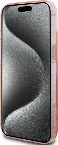 Ovitek za telefon z obročem in MagSafe Hello Kitty Ring Stand Glitter Electrop Logo za iPhone 15 Pro Max, roza