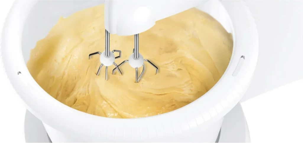 Ročni mešalnik, 375 W, bel s posodo Bosch MQWPL2000