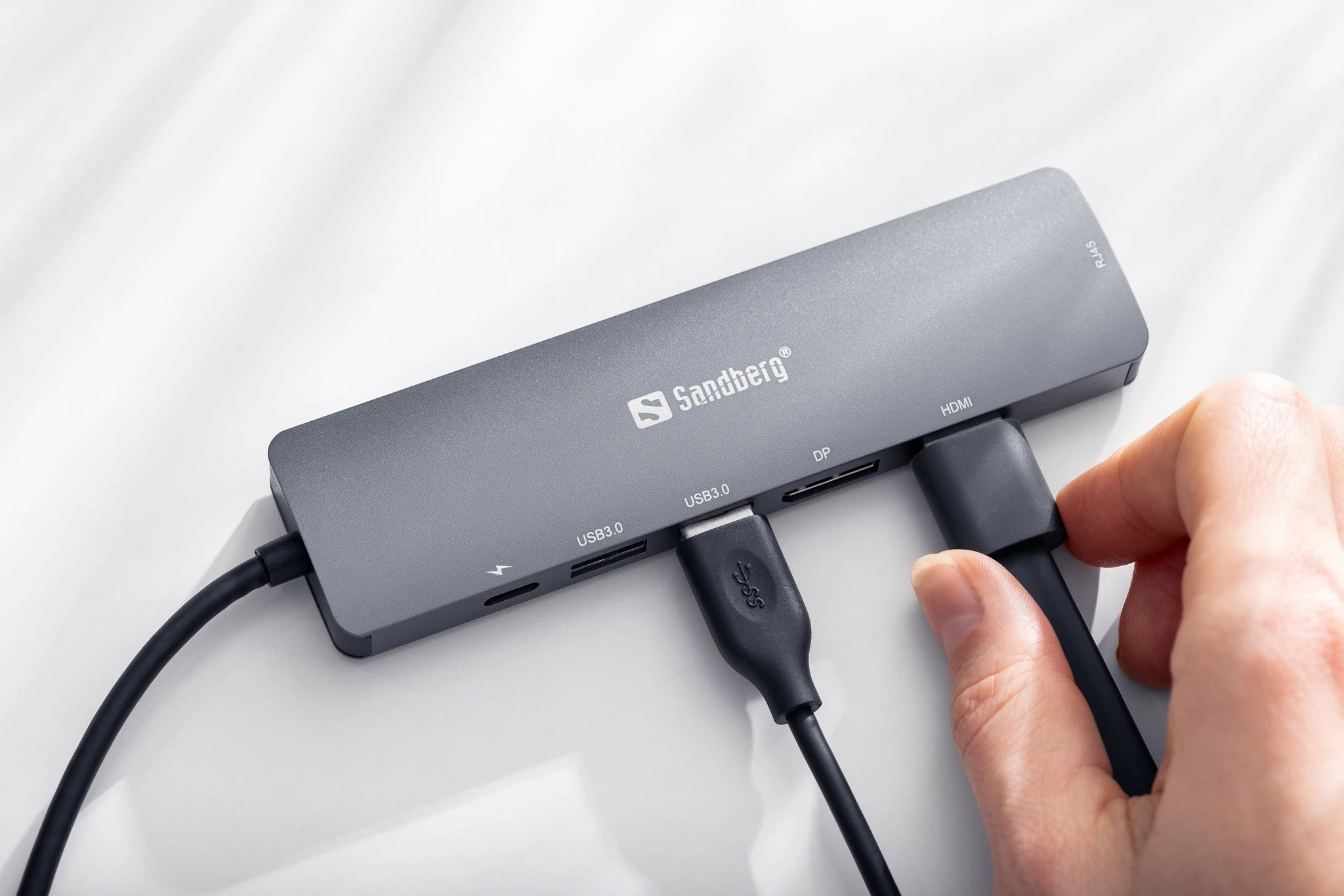 Dock USB-C, 8K, 100 W, siva Sandberg