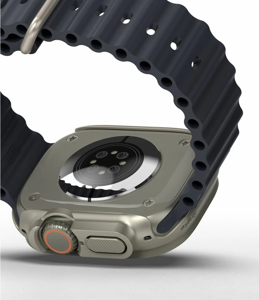Ovitek Ringke Slim, 2 kosa, za Apple Watch Ultra 49 mm, prozoren in titan