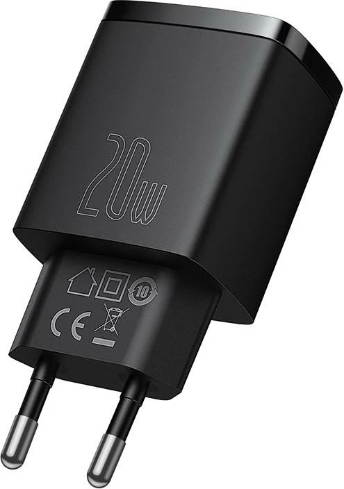 Hitri polnilec, Baseus Compact CCXJ-B01, 20W, USB/USB-C, črn