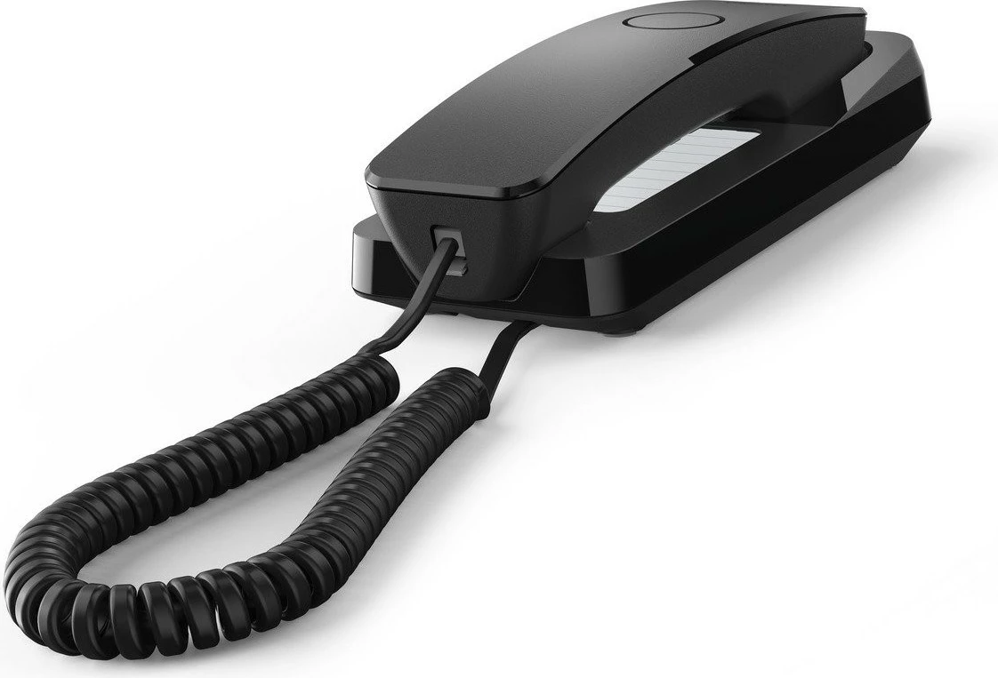 Analogen telefon z napeljavo Gigaset DESK 200, črn