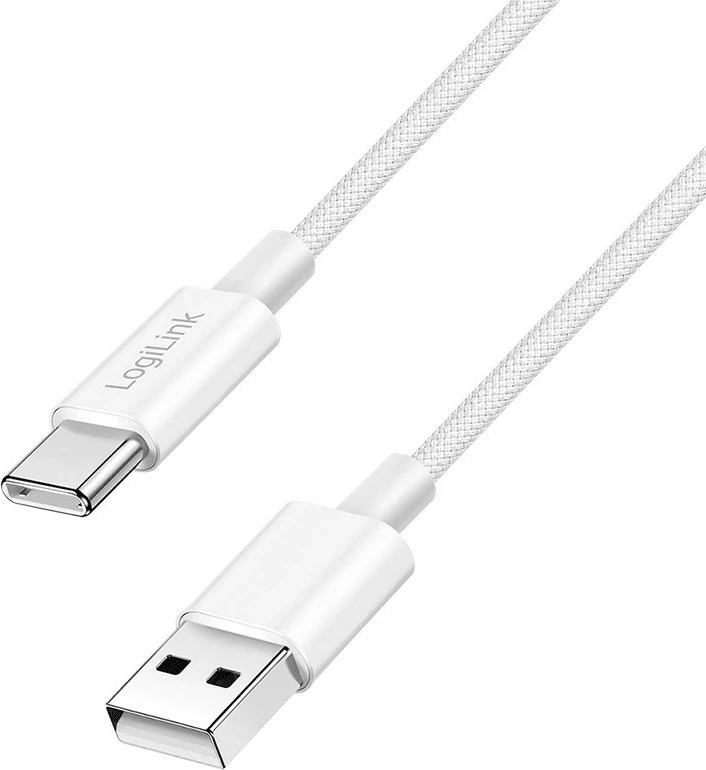 Kabel USB-A na USB-C LogiLink 0,5 m, najlon, bel