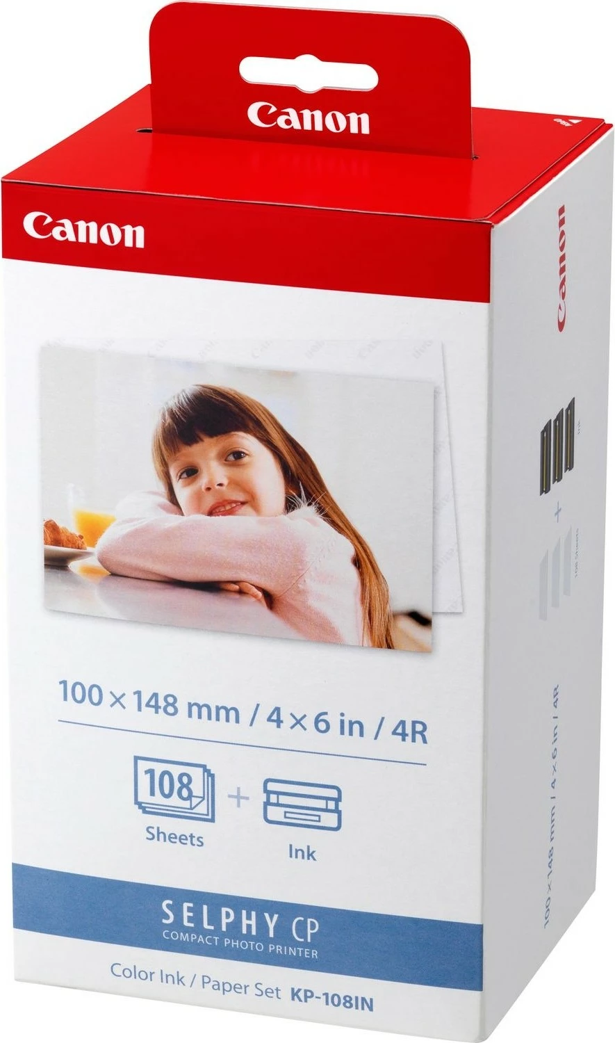 Fotopapir Inkjet, 108 listov, rdeče-belo, Canon SELPHY Compact - Canon KP-108IN