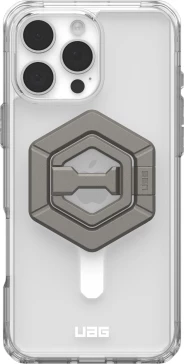 Prozoren ovitek s črno-titanovo barvo in magnetnim stojalom UAG Plyo MagSafe za iPhone 16 Pro Max, Titanic