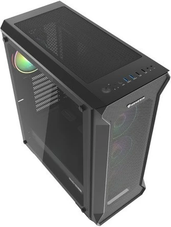 Računalniško ohišje Genesis Irid 505 V2 ARGB, Midi Tower, 4x ARGB ventilatorji, ATX/Micro ATX/Mini ITX, črno