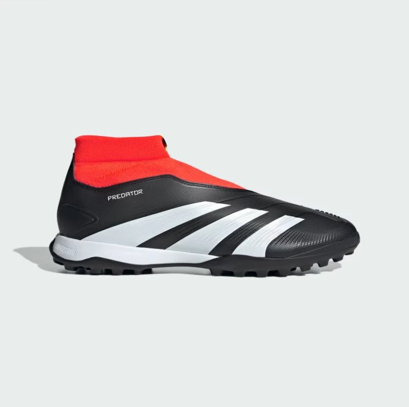 Copati za nogomet adidas Predator League LL Jr TF IG7715, beli s črno-rdečimi detajli