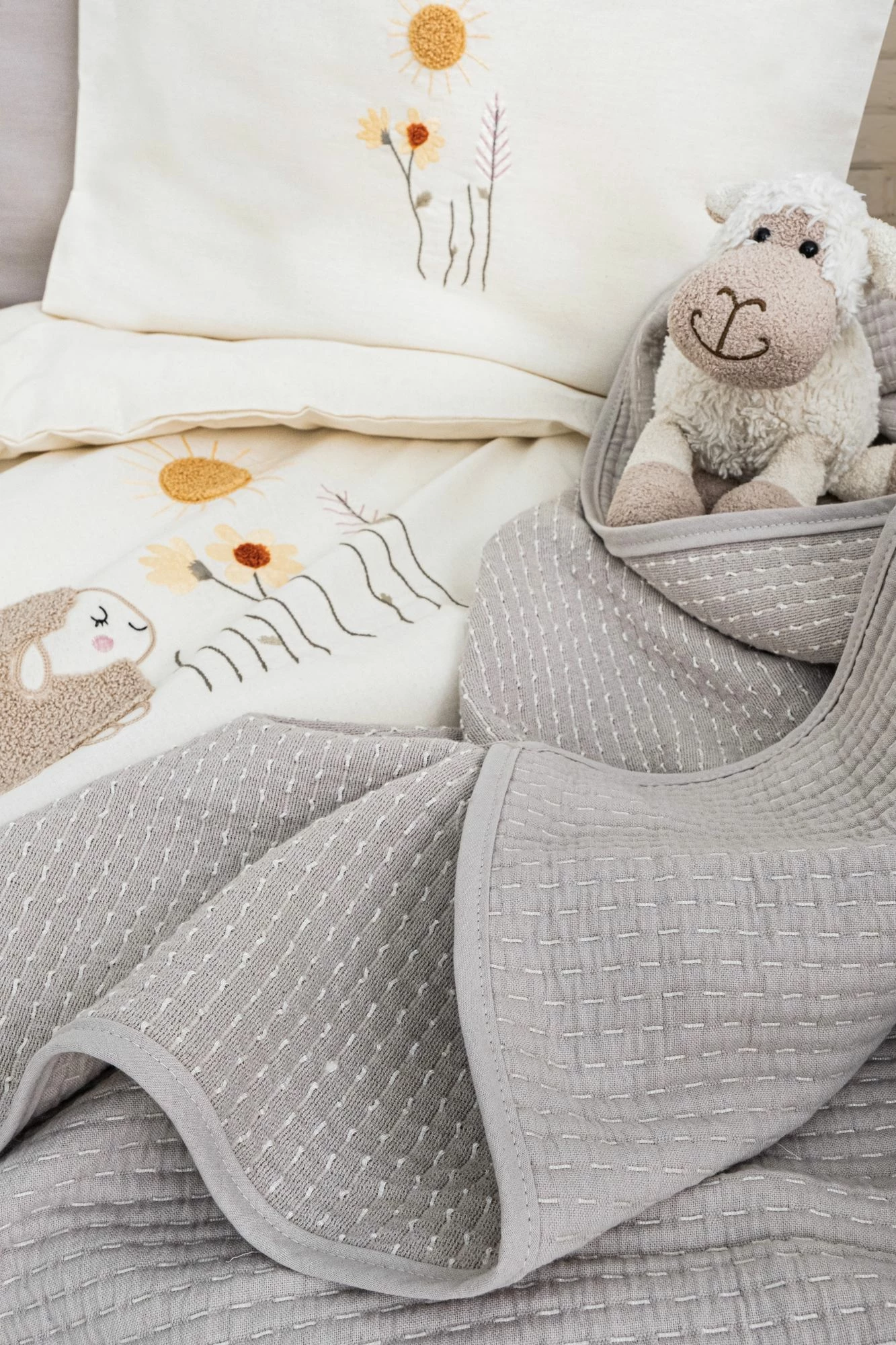 Otroški komplet posteljnine, bež, L'essentiel Little Sheep