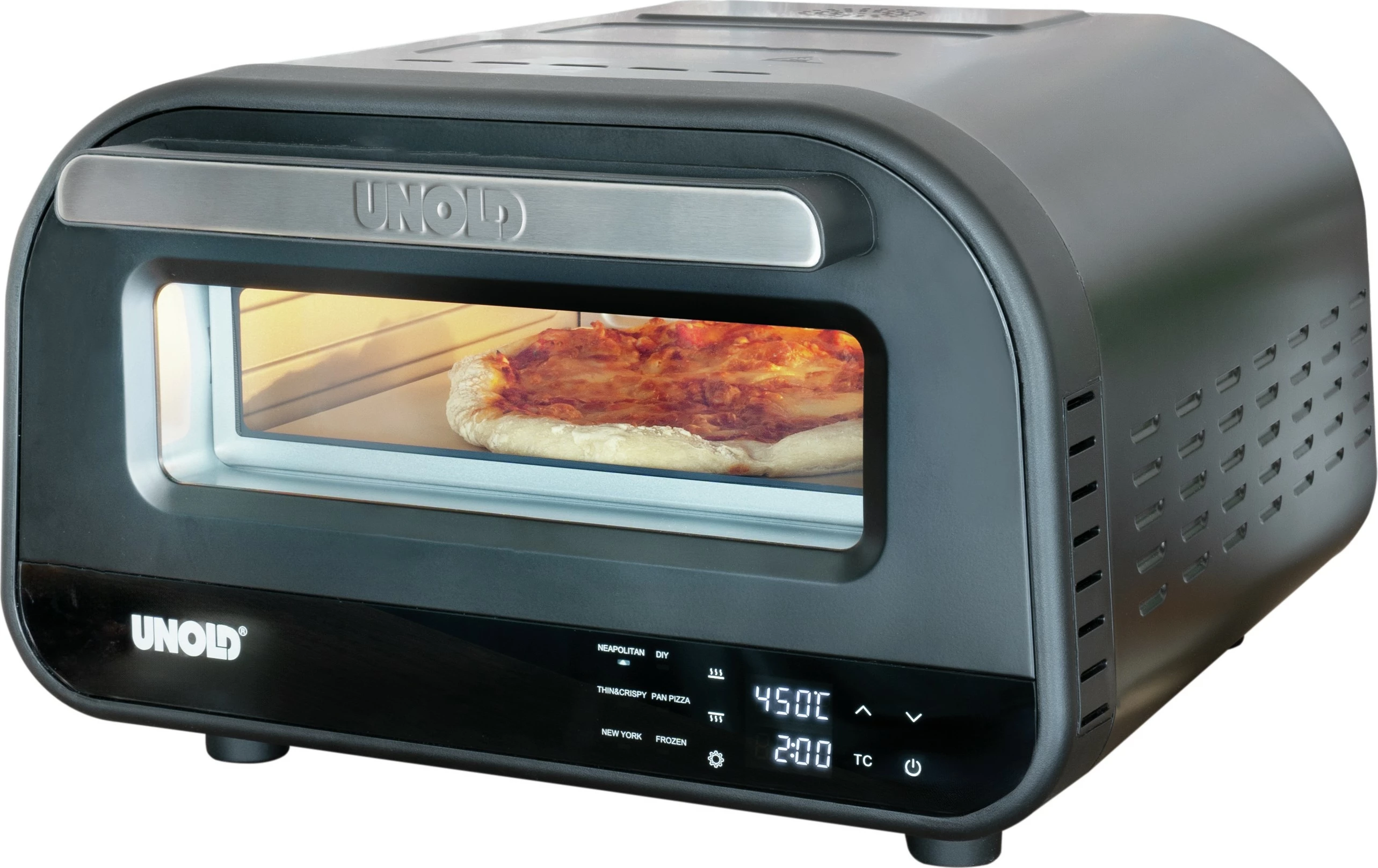 Pjekalnik za pice Don Luigi Unold, 1 pica, 30 cm, 450 °C, črn