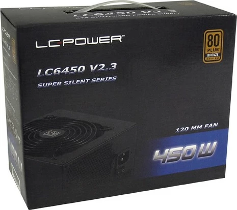 Napajalnik 450W, 80 PLUS Bronze, ATX, črn LC-Power LC6450 V2.3