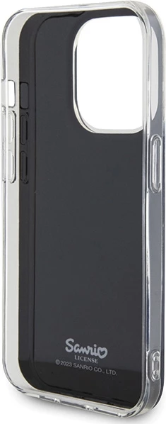 Ovitek za telefon Hello Kitty IML Kitty Face za iPhone 14 Pro, črn