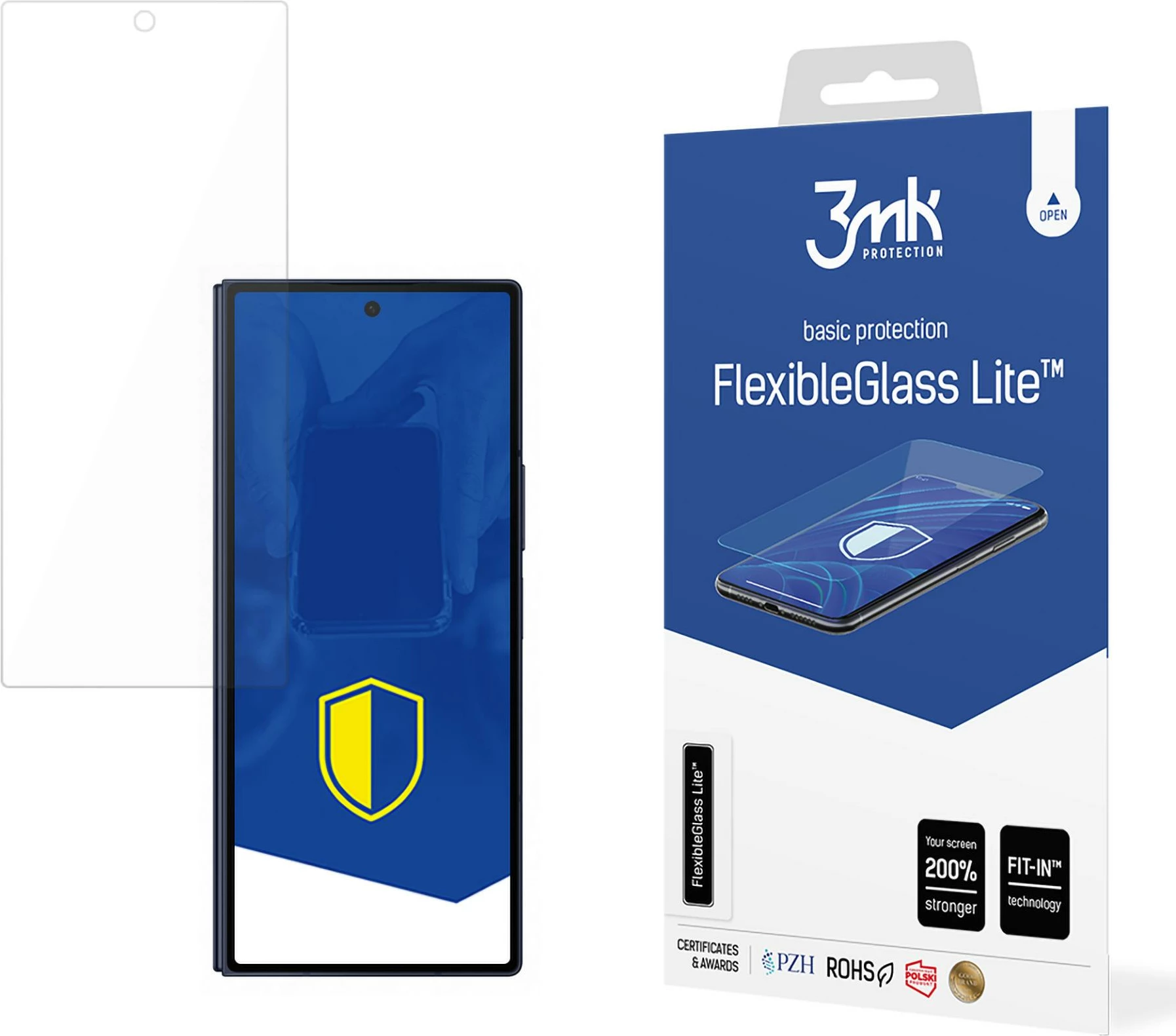 Hibridno zaščitno steklo 3mk FlexibleGlass Lite za Samsung Galaxy Z Fold 6 (spredaj)