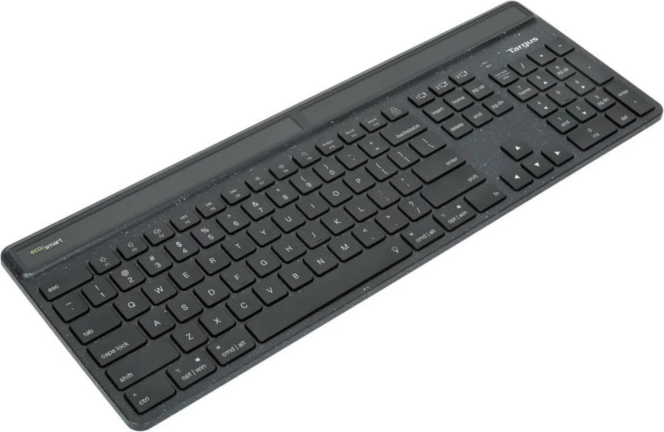 Brezžična osvetljena tipkovnica Targus EcoSmart, Bluetooth 5.0, QWERTY nordijska, LED, črna