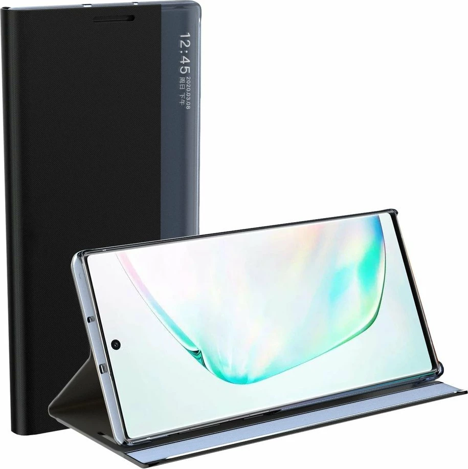 Ovitek Bookcase s pametnim okencem, Sleep Case za Xiaomi Redmi K40 Pro+, K40 Pro, K40, Poco F3, moder