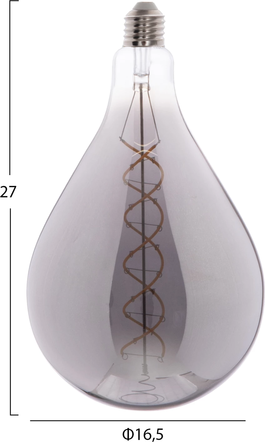 Žarnica LED filament 8W E27 3000K dimljiva v barvi dima