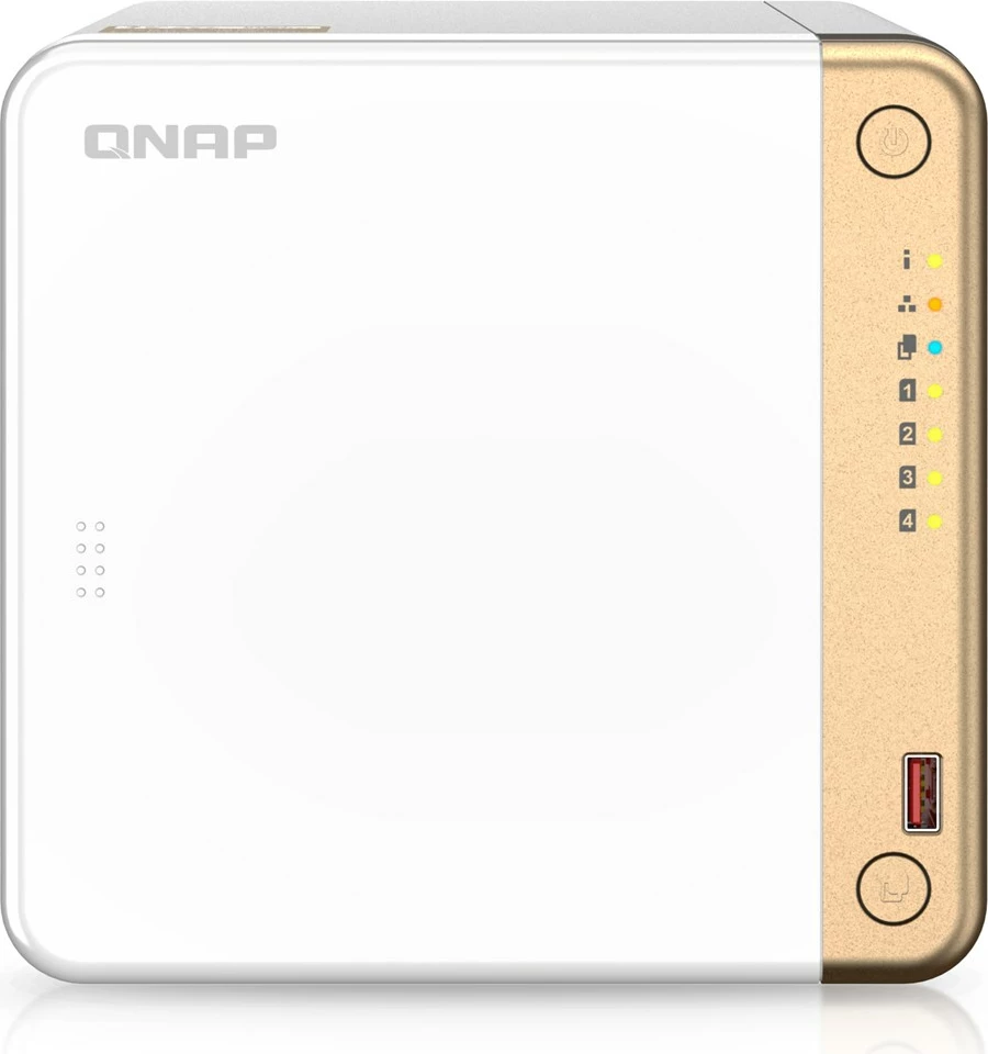 NAS ohišje QNAP TS-462-4G, Intel Celeron N4505, 4 GB RAM DDR4, stolp, bela