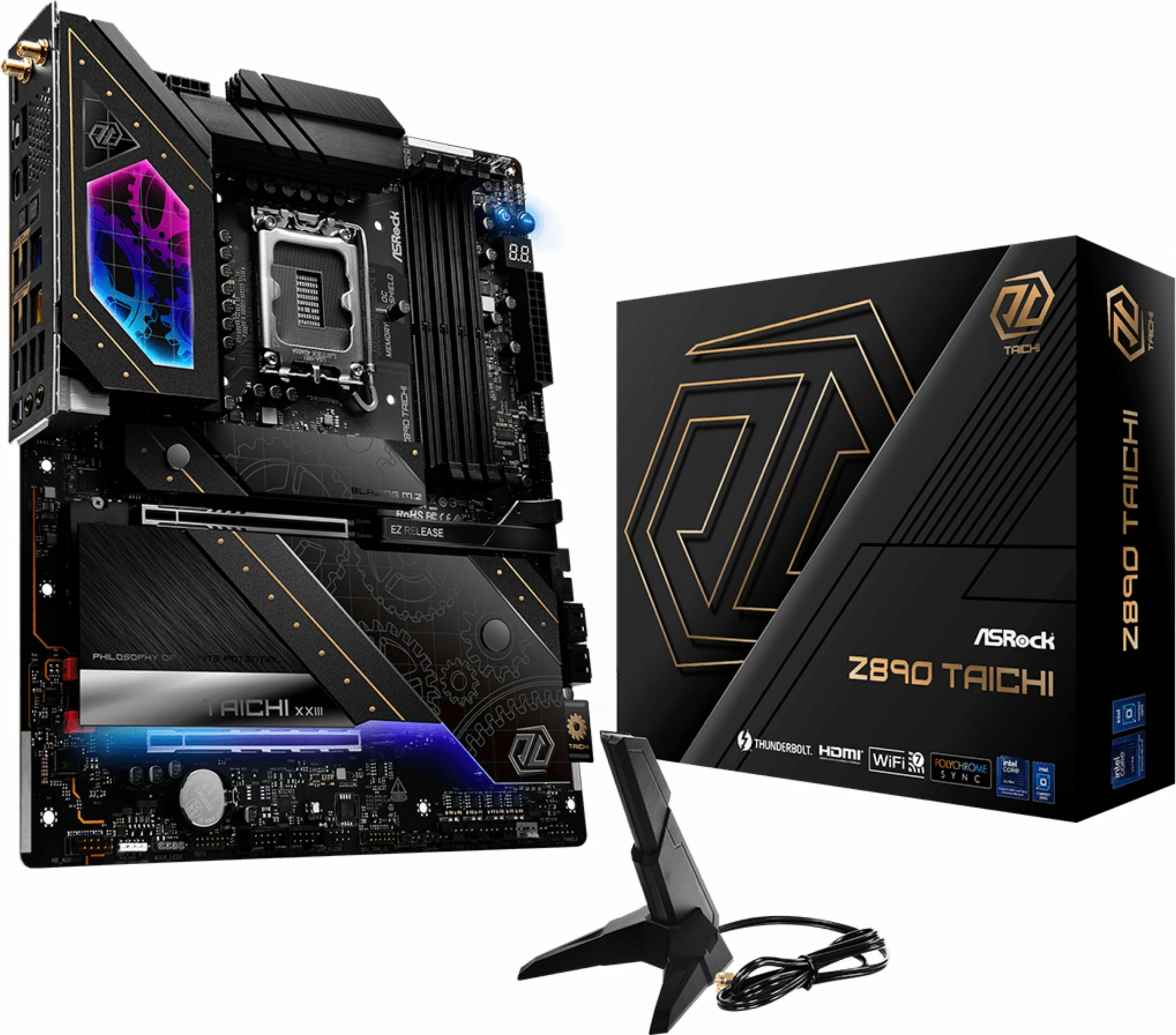 Matična plošča ASRock Z890 Taichi, Intel, LGA 1851, DDR5, Wi‑Fi 7, Thunderbolt 4
