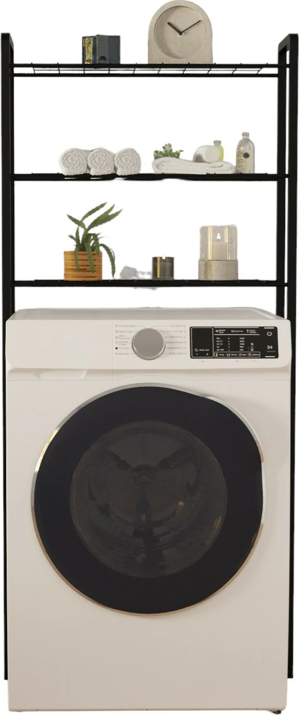 Oprema za pralnico za pralni stroj, črna, Skye Decor Nigel