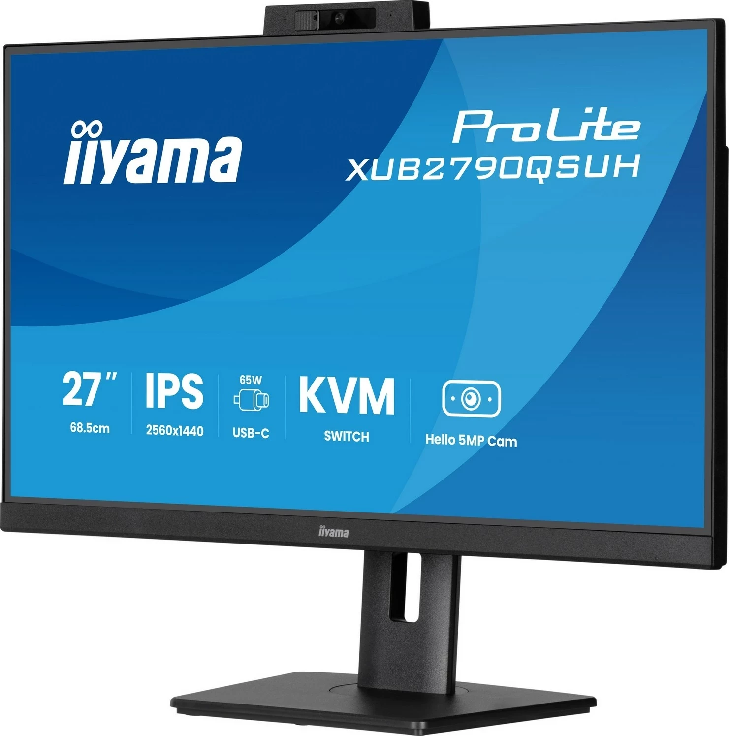Monitor 27-palčni iiyama ProLite XUB2790QSUH-B2, IPS, 2K, 100 Hz, USB-C, črn