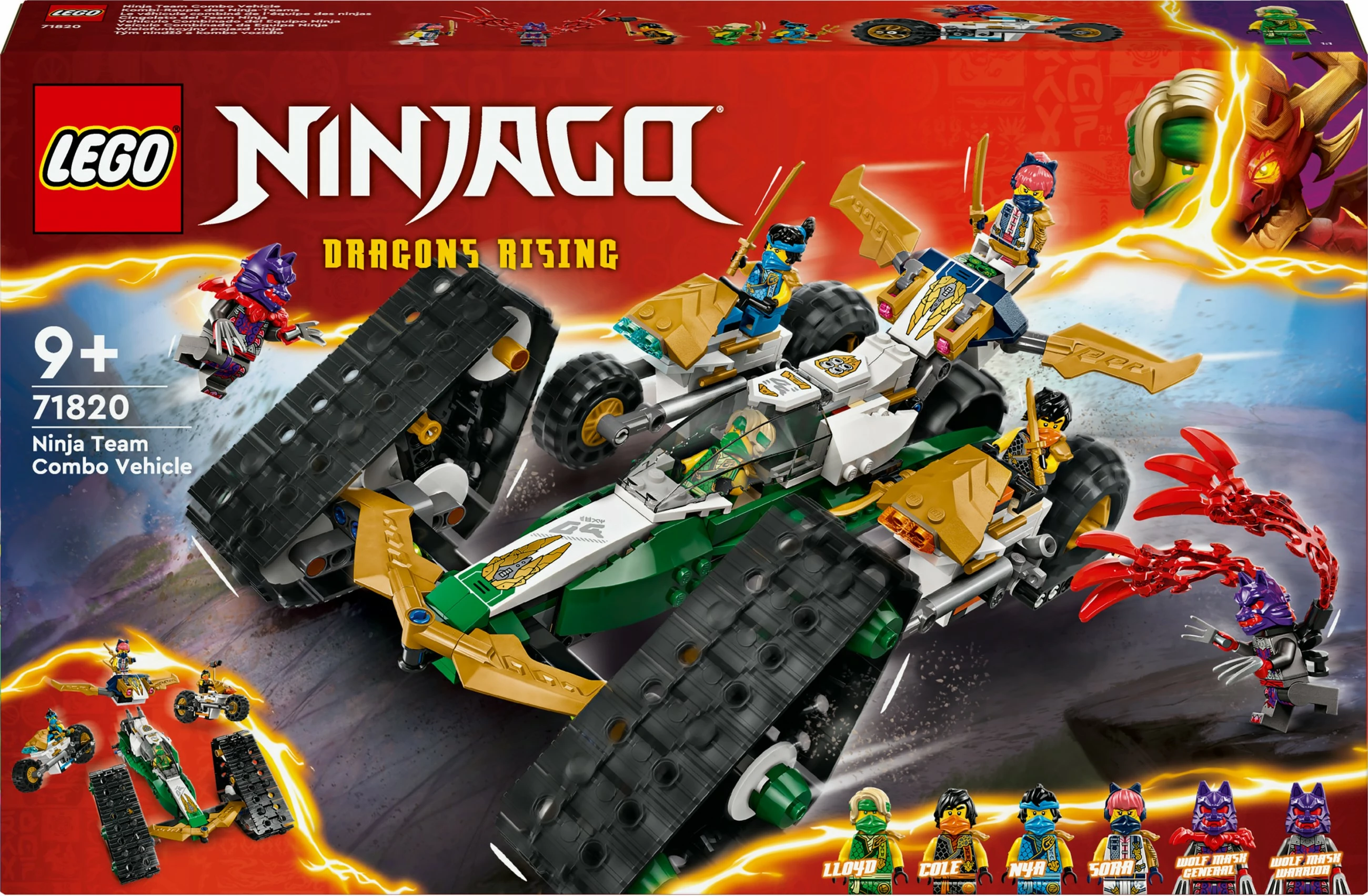 Kombinirano vozilo Ninjago Ninja Team LEGO 71820, večbarvno