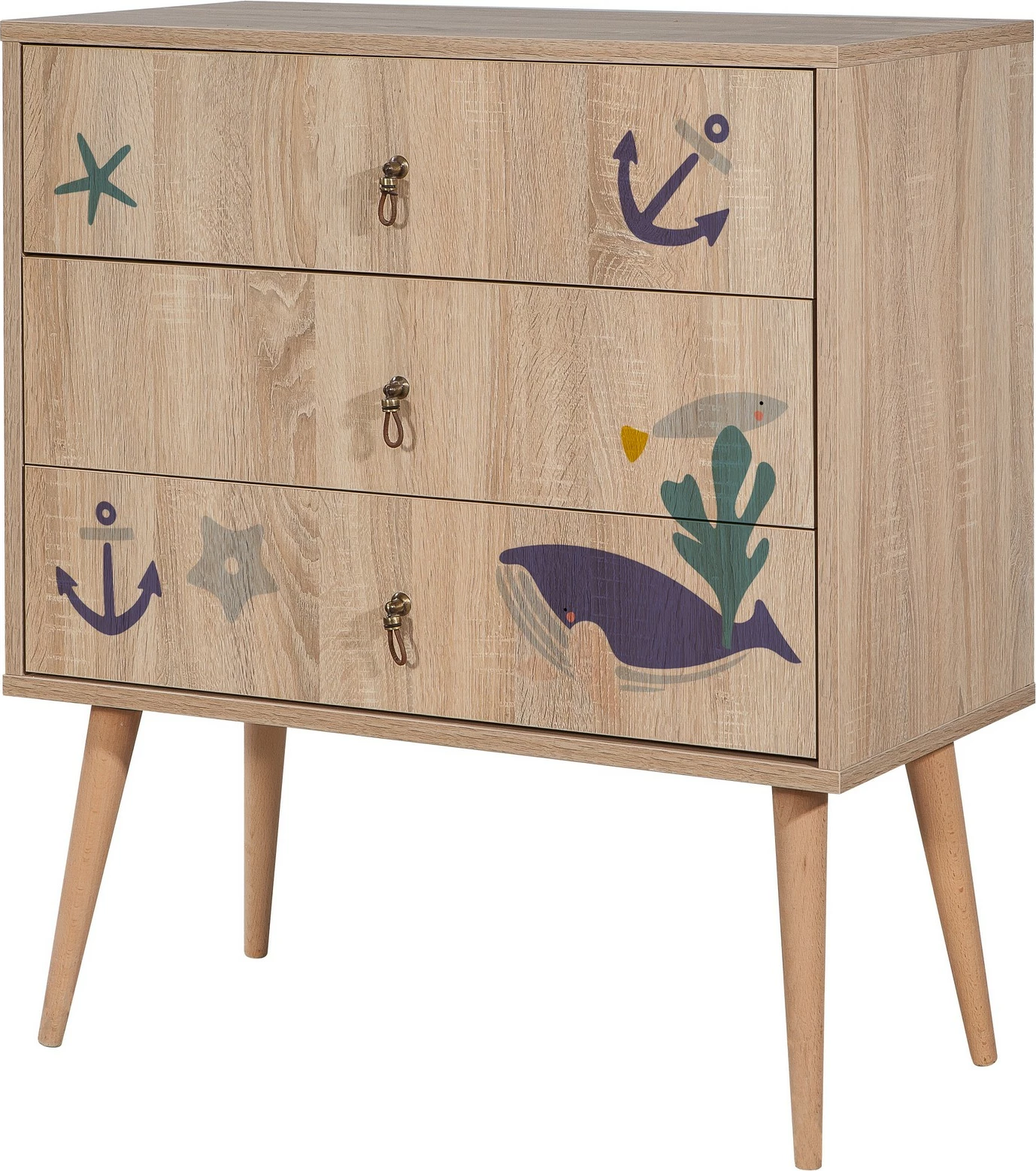 Komoda City Trio Marin, Skye Decor, večbarvna