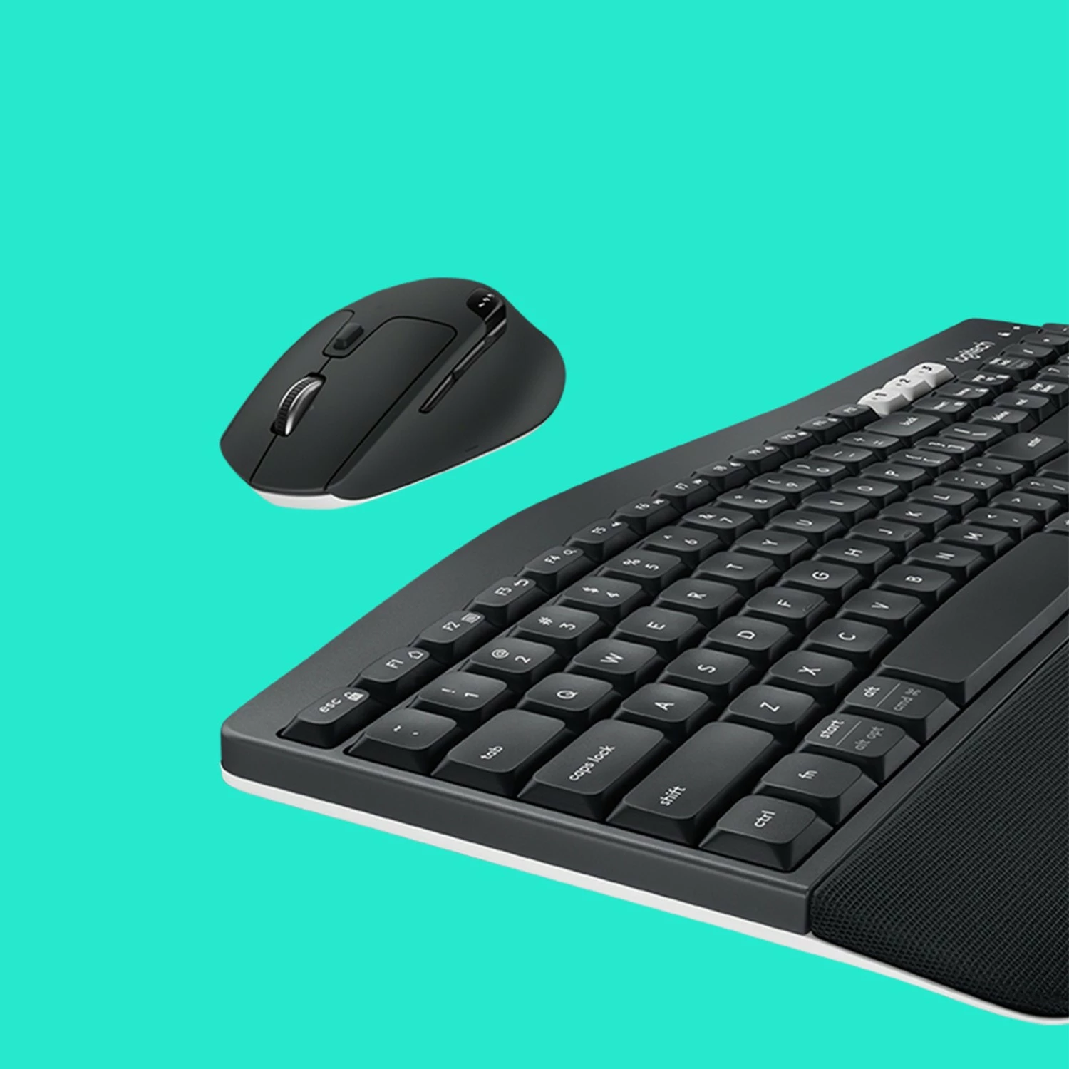 Brezžična tipkovnica in miška Logitech MK850 Performance, tipkovnica polne velikosti (100%), RF Wireless + Bluetooth, QWERTZ, črna