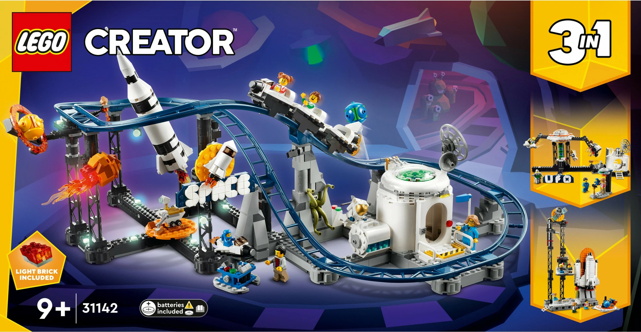 Vesoljski tobogan LEGO Creator 3in1, 9+, 874 delov, plastika