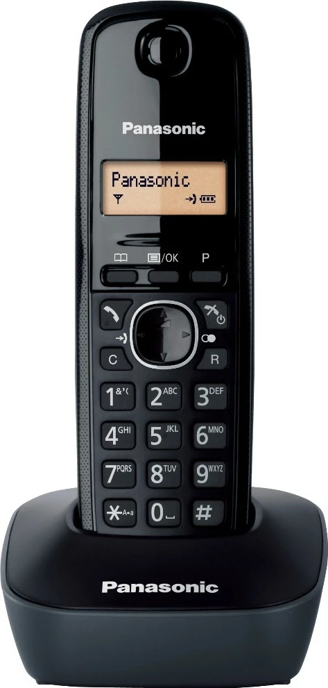 Brezžični telefon Panasonic KX-TG1611, črn