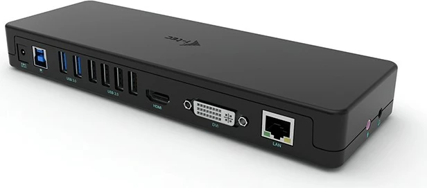 Docking postaja I-Tec USB 3.0/USB-C, Dual Display, 1xHDMI, 1xDVI, GLAN, 2xUSB 3.0, 4xUSB 2.0, Audio/Mic, črna