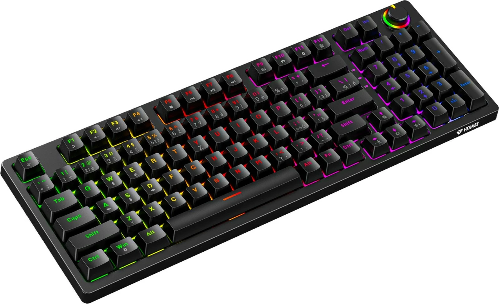 Gaming komplet 3-v-1 YENKEE YGS 03 ECLIPSE, mehanska tipkovnica RGB QWERTY, miška do 4200 DPI, slušalke z mikrofonom, USB, črn