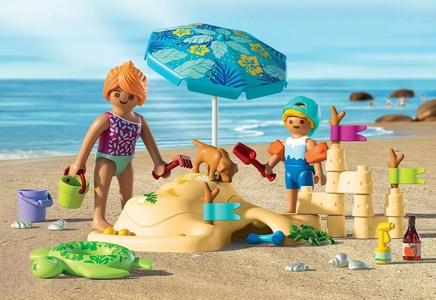 Družina na plaži Playmobil My Life 71906, 46 kosov