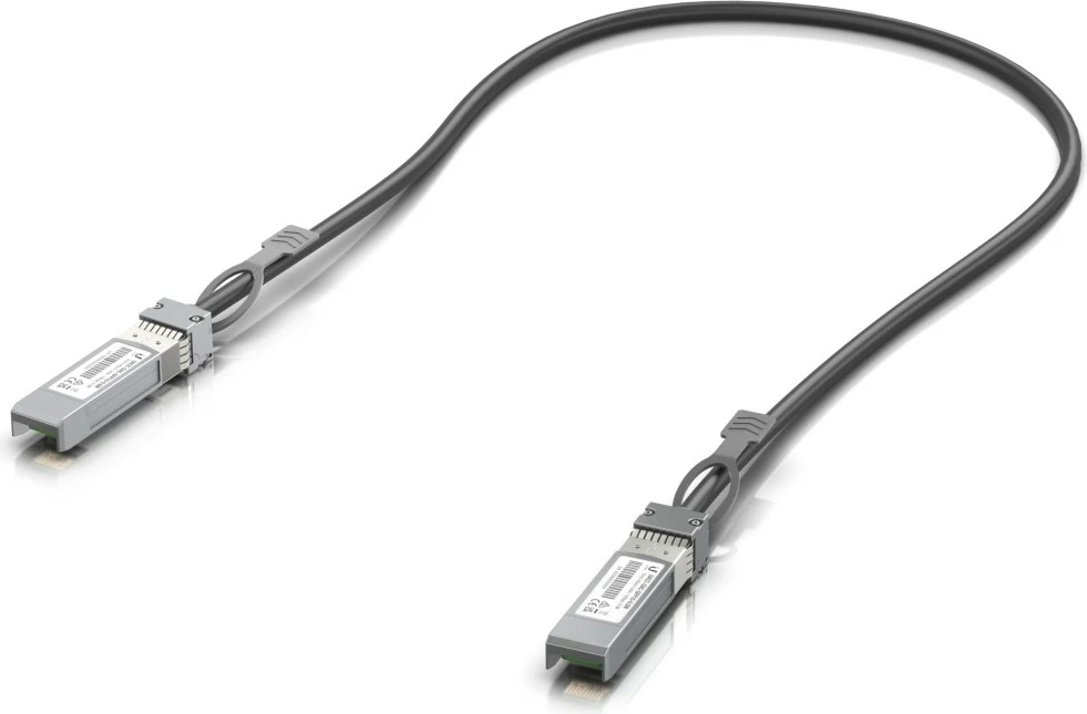 Kabel Ubiquiti UACC-DAC-SFP10-0.5M, 0,5 m, SFP+, SFP+, moški/moški, črn