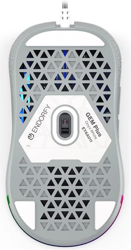 Žična miška z RGB osvetlitvijo Endorfy GEM Plus, bela