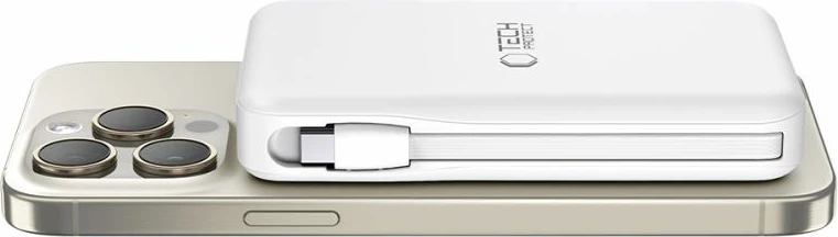 Power bank LifeMag Tech-Protect PB31, 10000 mAh, MagSafe, USB-C/USB-A/Lightning, bel