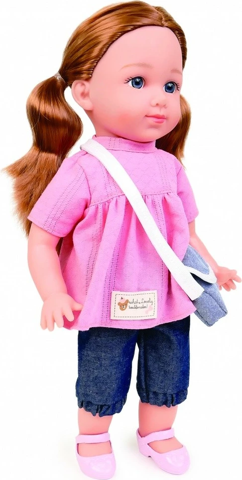 Funkcionalna lutka Natalia, Artyk 185656, 36 cm, z zvokom in pesmimi, rožnata tunika