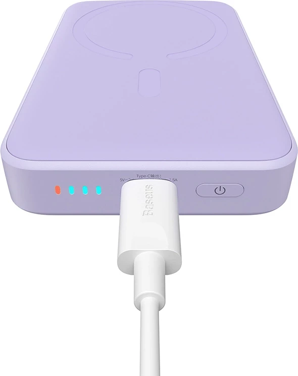 Magnetni powerbank Baseus Magnetic Mini 10000mAh, USB-C 20W, MagSafe, vijoličen