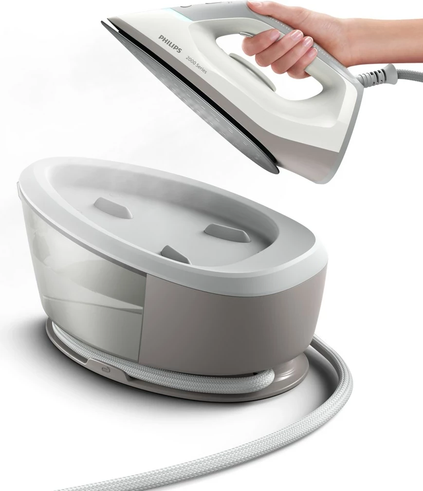 Parna likalna postaja, 2400 W, 1.4 L, keramična plošča, siva/bele - Philips 2000 Series PSG2000/80