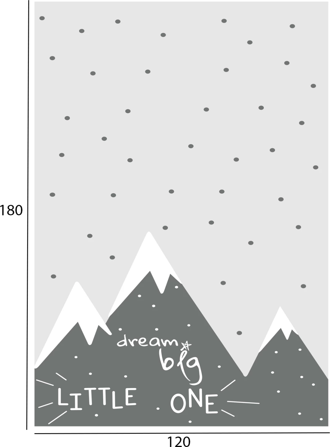 Preproga FH7679.11 120Χ180cm, siva-bež, z motivom gore, s cofki
