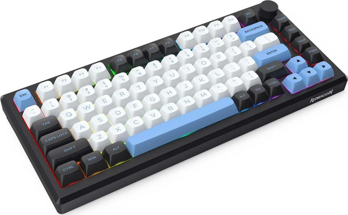 Mehanska tipkovnica Redragon Uranus Pro K732WLB-RGB-PRO 82, RGB, brezžična/prek kabla, črna